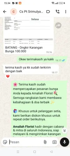 Testimonial Papan Bunga kalanggunung