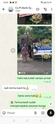 Testimonial Papan Bunga kalanggunung
